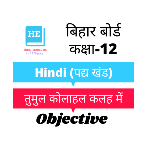 12th Hindi 100 Marks Objective